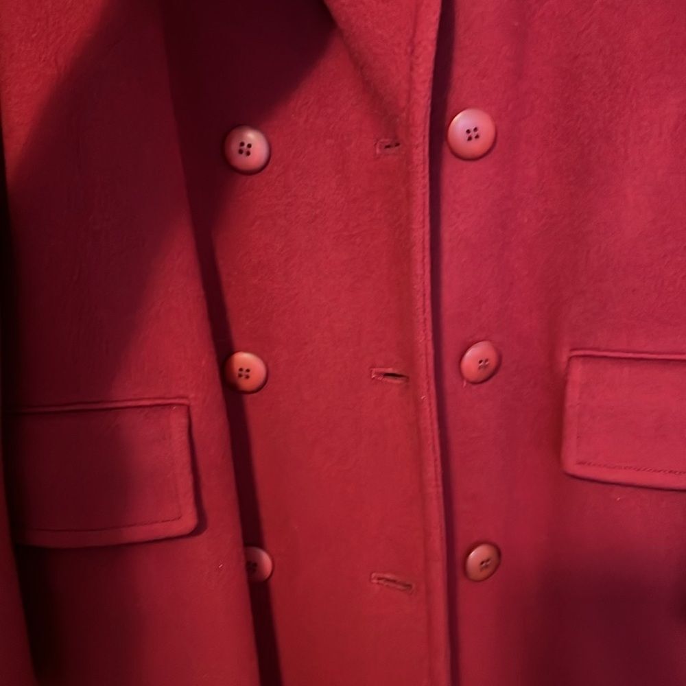 Pendleton Red Long Wool Coat Size 12 - Picture 2 of 7